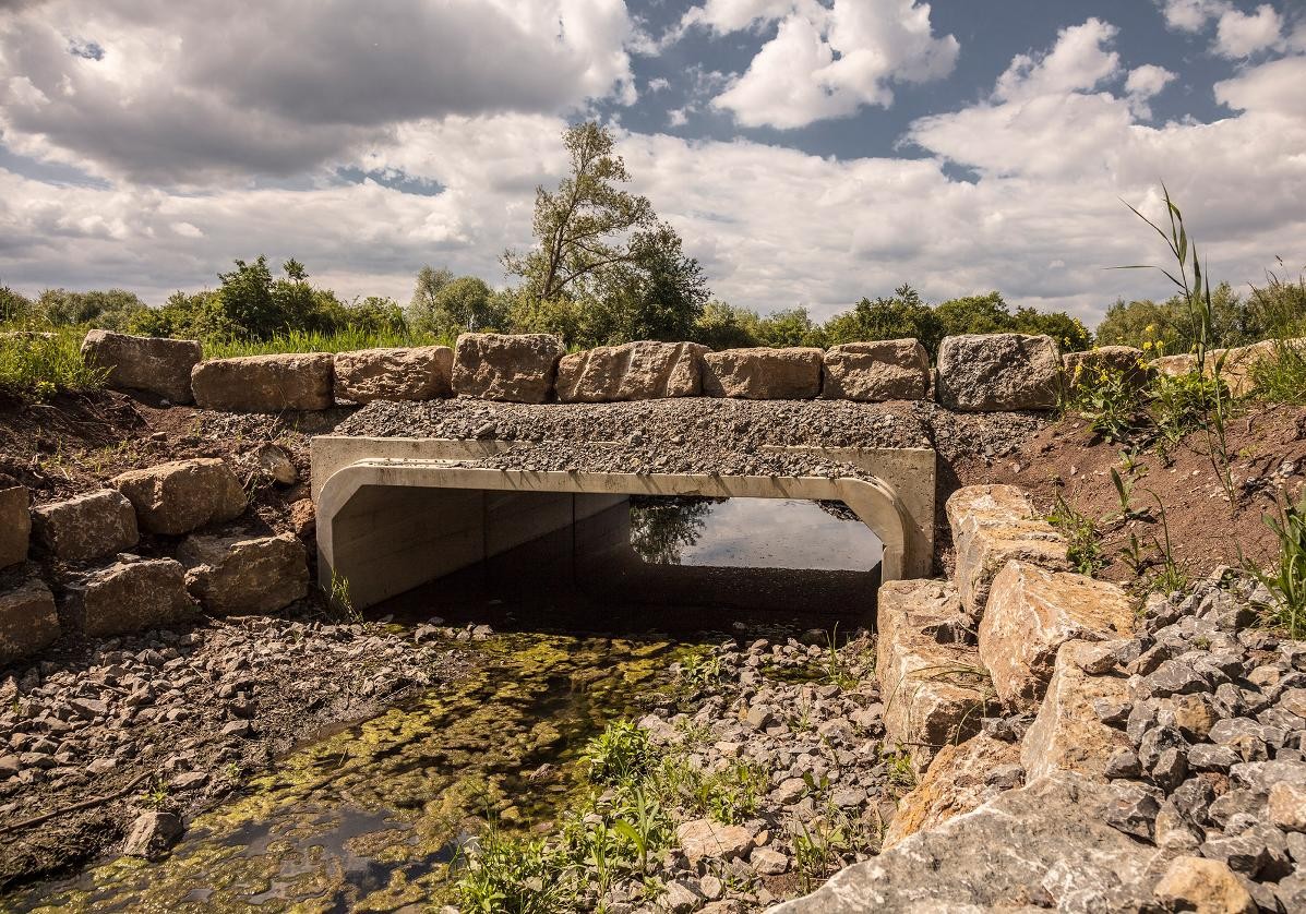Drosselung des Regenwasserabflusses im Gebiet Aischbach