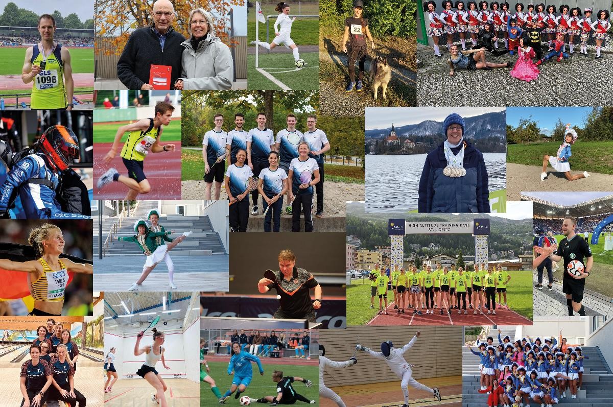 Collage aus der Broschüre für das Sportlerjahr 2021