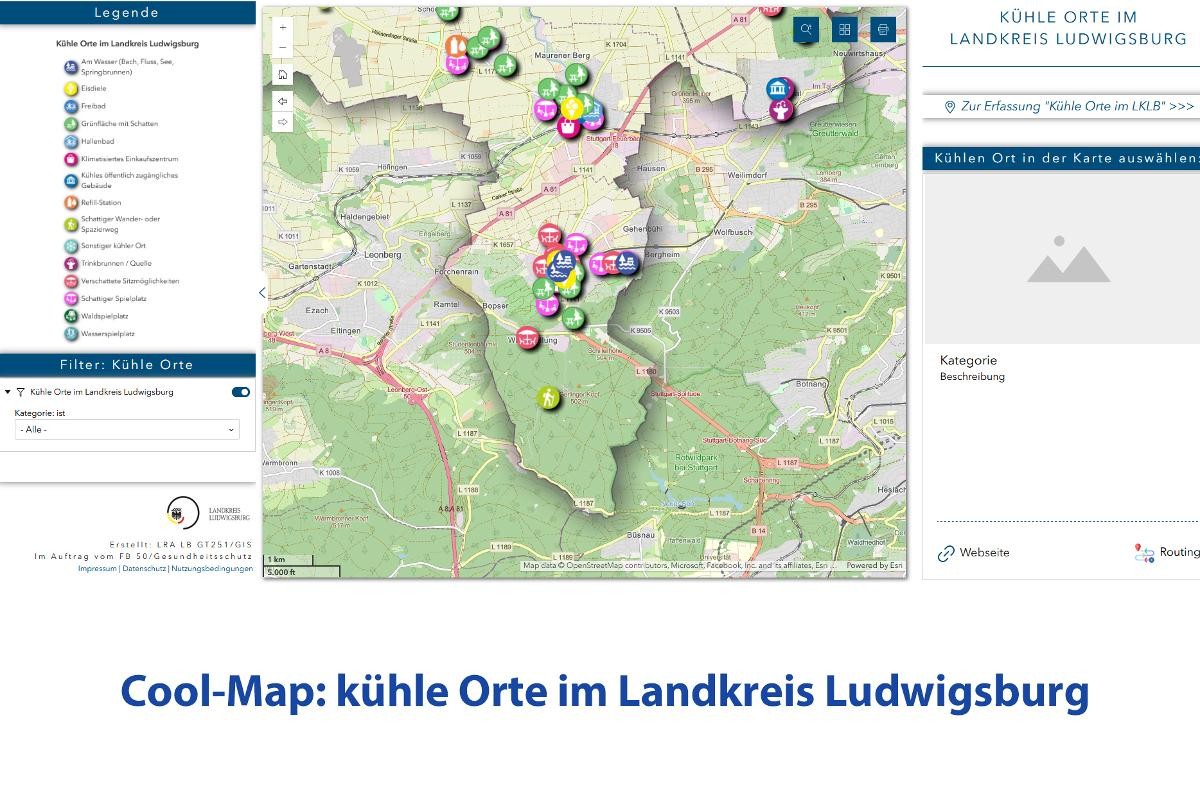 Ausschnitt Cool-Map Landkreis