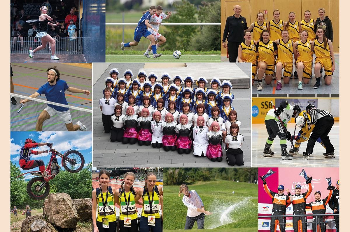 Collage aus der Broschüre für das Sportjahr 2025