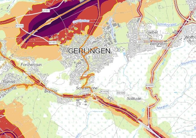 Lärmkartierung Baden-Württemberg 2022