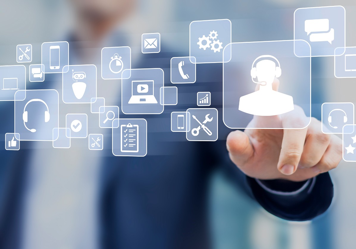 Viele verschiedene Symbole, unter anderem für Telefonnummern, Formulare und Anträge