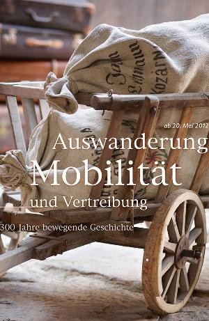 Plakat "Auswanderung, Mobilität und Vertreibung"