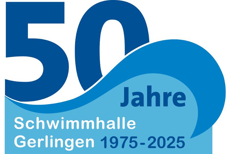 Logo Jubiläum Hallenbad Gerlingen