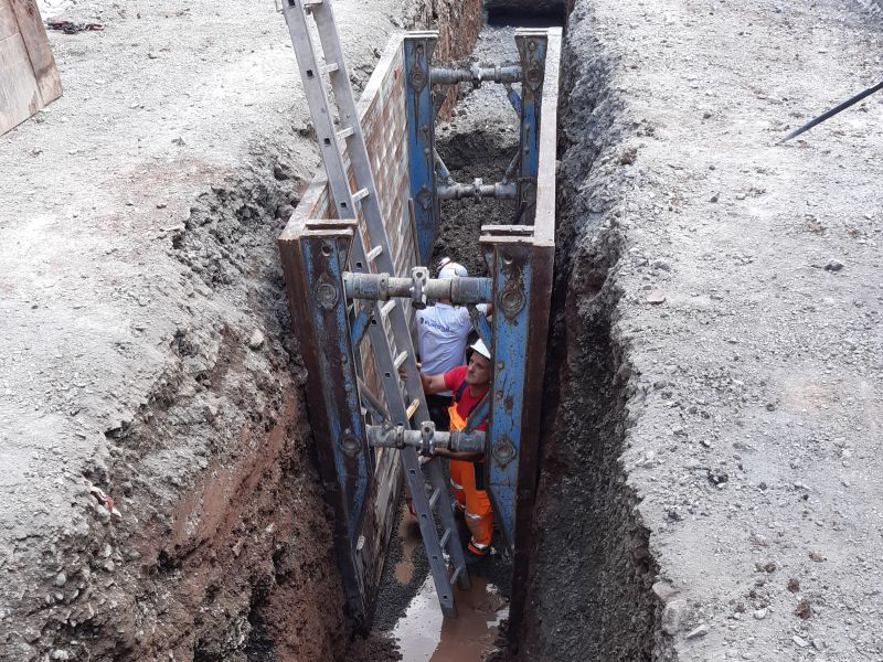 Baustelle Minkreisverkehr Lammkreuzung 
