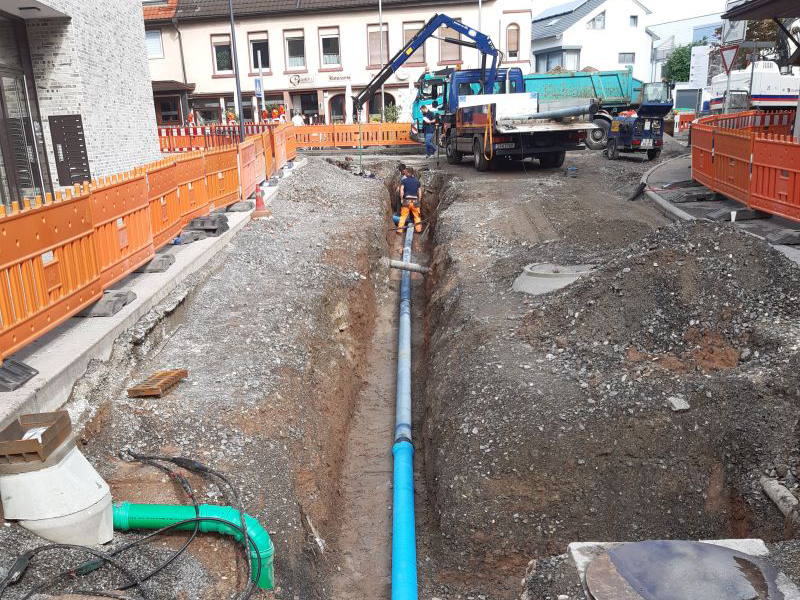 Baustelle Minkreisverkehr Lammkreuzung 