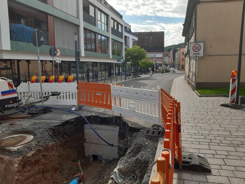 Baustelle Minkreisverkehr Lammkreuzung 